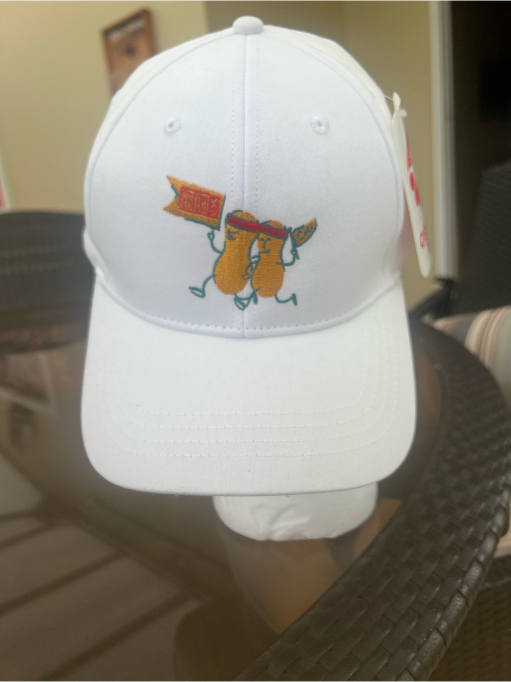 NWT CapAmerica Baseball Cap with Cheerful Perfect Bar Peanut Embroidery - Picture 2 of 10